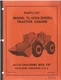 Allis Chalmers Model TL-14DA Diesel Tractor Loader Parts List Manual