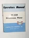 BLAW-KNOX PF-220 Bituminous Paver Operators MANUAL