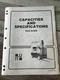 HYSTER FORKLIFT Capacity Specifications Book MANUAL S-30/40/50-E S60ES Service