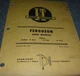 I&T Ferguson Model TO30 Tractor Shop Service Repair Manual Book No FE-2 xo