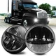 2x For Kenworth T2000 1997-2011 DOT 7" Inch Round LED Headlights High Low Beam