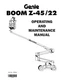 New Terex Genie Boom Z-45/22 Operating Maintenance Manual Boom Lift