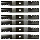 Set of (6) Extra Durable Predator Mulching Blade Fits Kubota BX2660 BX23 BX7510