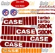 Case 580K Super K Backhoe Decals - Regular or Extendahoe - Early or Late Model