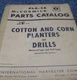 IH McCormick HM100 HM220 HM221 HM222 Mounted Planter Parts Catalog Manual PLA-3A