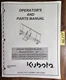 Kubota B2763 60" Front Dozer Blade S/N 9900101- Owner Operator & Parts Manual 99