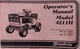 Simplicity 4211H 1690759 Riding Mower Yard Lawn Garden Tractor Owner Manual 11hp