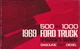 1969 Ford 500-1000 Truck Owners Manual F500 F600 F700 F750 F800 F850 F950 F1000