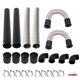 Universal Turbo Intercooler Pipe Set 76.2mm W/ Multi Directional Flexible Pipes