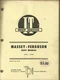 I&T MASSEY-FERGUSON Model MF285 No. MF-36 Tractor Shop Manual