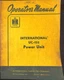International Harvester Operators Manual UC-135 Power Unit Vintage Guide