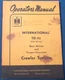 INTERNATIONAL TD-25 250 SERIES TRACTOR DOZER OPERATION & MAINTENANCE MANUAL BOOK