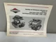 Briggs & Stratton Service Repair Instructions Manual System 2 92500 92900 110900
