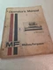 1976 Massey Ferguson Operator's Manual MF 300 Combine