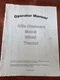 Allis Chalmers Wd45 Tractor Operators Parts Manual Owners Instructions WD-45