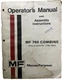 1977 MASSEY FERGUSON MF 760 COMBINE OPERATOR'S MANUAL and ASSEMBLY INSTRUCTIONS