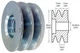 ALTERNATOR PULLEY 2-GROOVE 7/8" BORE 85mm OD FOR DELCO FREIGHTLINER KENWORTH