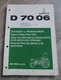 Deutz Tractor D7006 Spare Parts List
