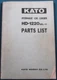 KATO HD-1220SEL-II EXCAVATOR LOG LOADER PARTS MANUAL BOOK CATALOG