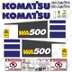 Fits Komatsu WA500-8  Kit Wheel Loader - All External Decals Included - 3M Vinyl