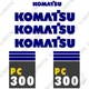 Fits Komatsu PC 300-7 Excavator Decal Kit Replacement Stickers - 7 YEAR 3M Vinyl