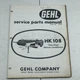 Gehl HK108 Hay-king Mower-conditioner Service Parts Manual