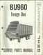 GEHL COMPANY FORAGE BOX BU960 Form No. 903069 Tractor Parts Manual