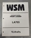 9Y021-17261 KUBOTA WORKSHOP MANUAL FRONT LOADER LA703
