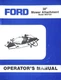 Ford 38" Mower Attachment Model 9607439 Operator's Manual New Holland