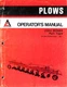 Allis-Chalmers Plows Operator's Manual 2500 Series Pull Type 5-8 Bottom 18"