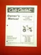 CUB CADET GEAR DRIVE LAWN TRACTOR MODELS 805 1105 1106 1605 OWNER'S MANUAL