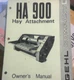 Gehl HA 900 Hay Attachment Owner's Manual