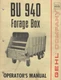 GEHL COMPANY BU 940 FORAGE BOX OPERATOR'S MANUAL 902432 (764)