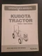Kubota Tractor B3200 B3300SU Opertors Owners Manual