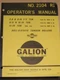 Galion 2104 OPERATORs MANUAL BOOK ROLL-O-static Tandem Rollers (8/70)