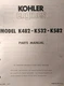 Kohler K482 K532 K582 Twin Engine Parts (2 Manual s) Lawn Riding Garden Tractor