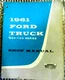 1961 FORD TRUCK 850-1100 SERIES Factory SHOP MANUAL book FREE SHIPPING