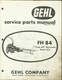 GEHL COMPANY "CHOP-ALL" HARVESTER MAIN UNIT FH 84 No. 2140F Tractor Parts Manual