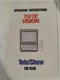 Tote Vision Tote/Show CB-1550 Operating Instructions Service Manual