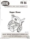 Farm Manual - Gehl - FB 86 - Hopper Blower - Service Parts - 1963 (FM132)