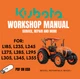 KUBOTA L185 L235 L245 L275 L285 L295 SERVICE REPAIR WORKSHOP MANUAL ON USB