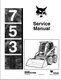 1990 Bobcat 753 Skid Steer Loader Service Manual  Part No. 6720326 (8-90) USB