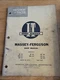 Massey-Ferguson I&T Shop Service Manual MF-10 MH444 MF303 MH333