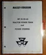 Massey Ferguson MF 35 50 65 Tractor Power Train & Power Steering Service Manual