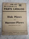 INTERNATIONAL HARVESTER IH PARTS LIST MANUAL CATALOG DISK PLOWS PO-3A MCCORMICK