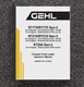 RT175 RT210 RT250 Compact Track Loader Operator's Maint Manual Fits Gehl 5094041