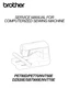 Brother PE780D PE770 NV750E DZ820E SB7900E NV770E Sewing Machine Service Manual