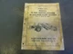 Allis-Chalmers TS 260 Motor Scraper TR 260 Rear Dump Wagon Parts List Manual