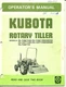 -Kubota- Vintage FL1021 (C) Rotary Tiller Tractor Operators Service Manual