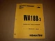 Komatsu WA180-3 Tool Carrier Operation Maintenance Manual , s/n A85001 - up